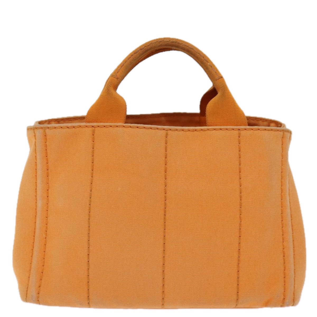 PRADA Canapa PM Hand Bag Canvas Orange ep4144