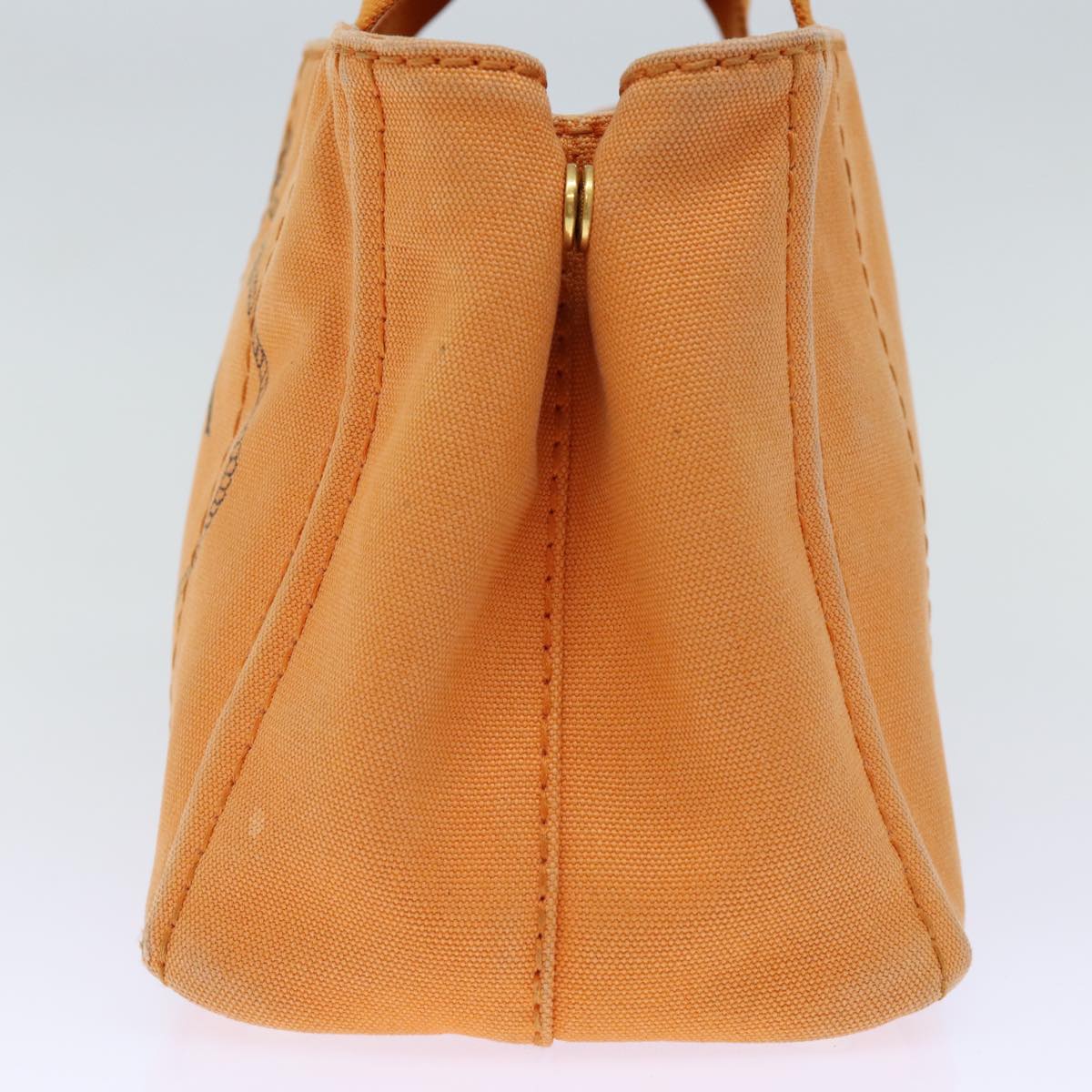 PRADA Canapa PM Hand Bag Canvas Orange ep4144