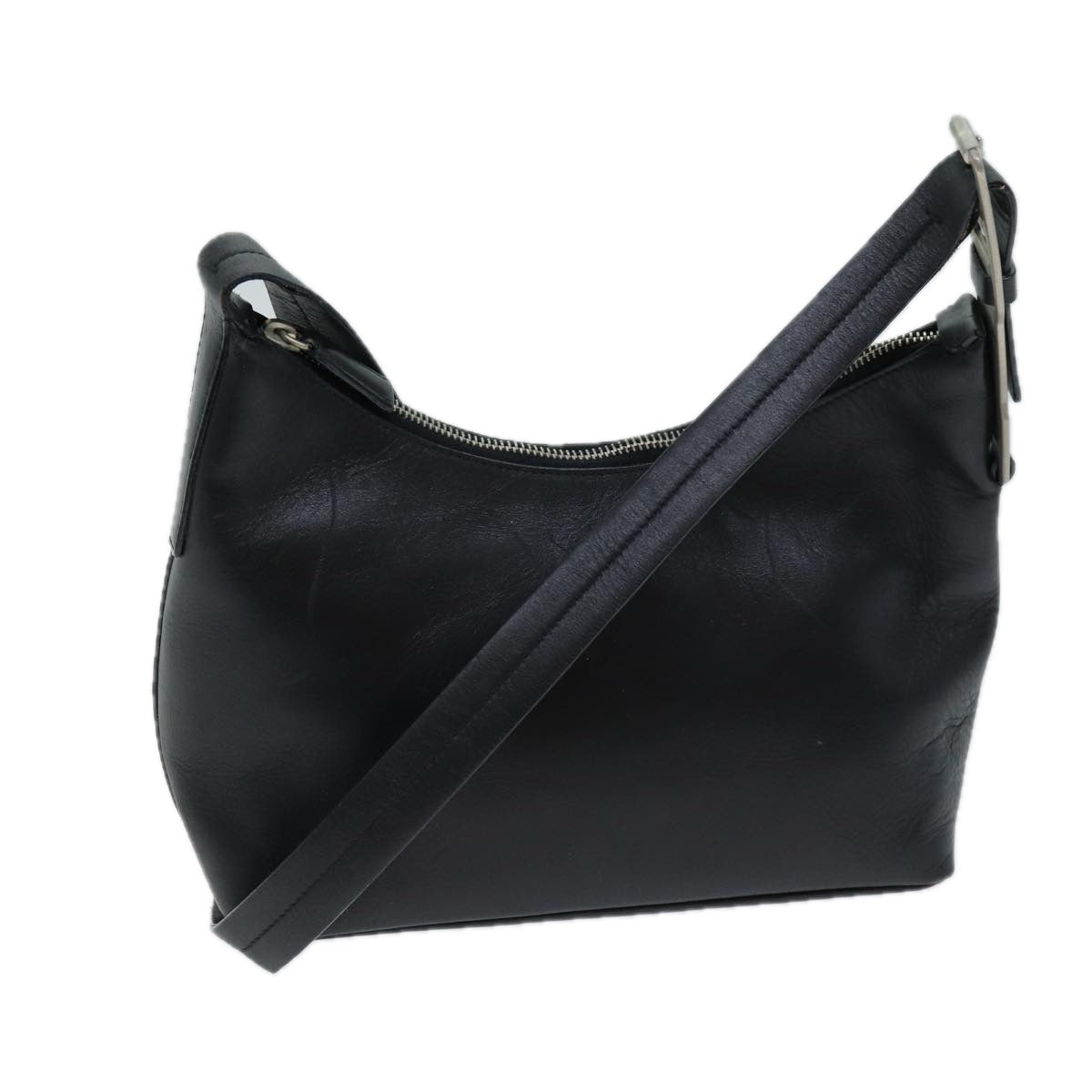 PRADA Shoulder Bag Leather Black ep4181