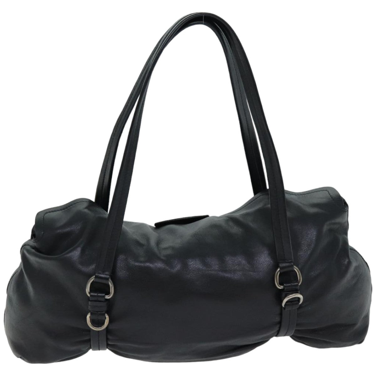 PRADA Tote Bag Leather Black ep4303