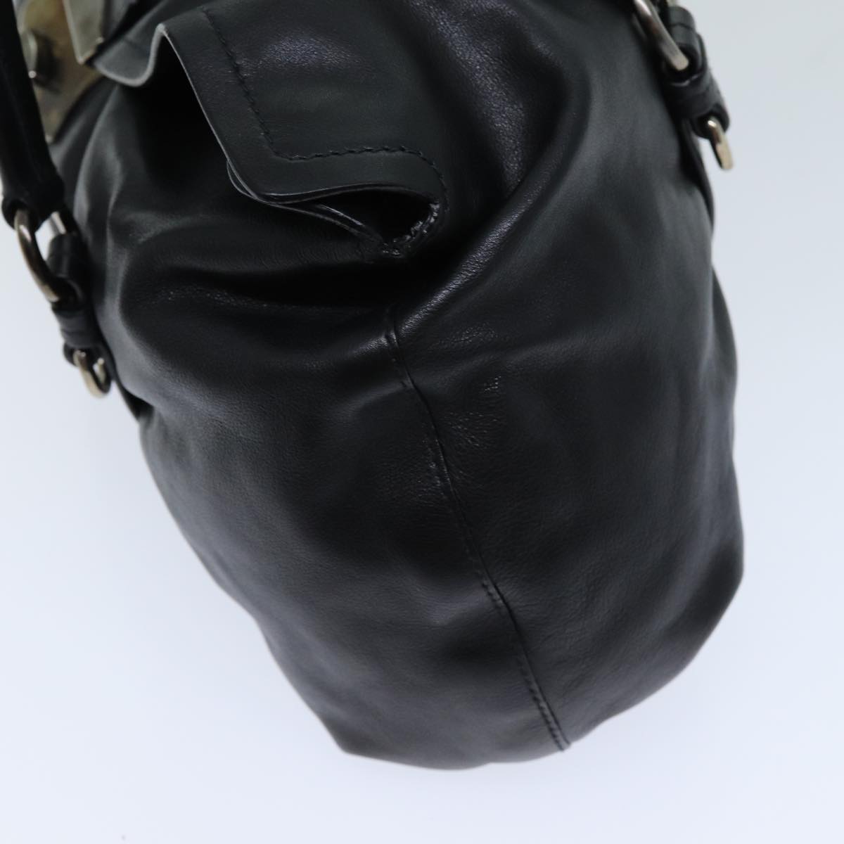 PRADA Tote Bag Leather Black ep4303
