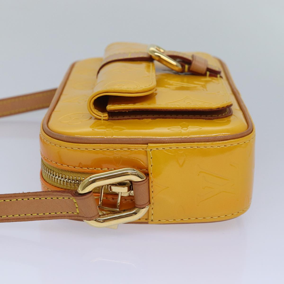 LOUIS VUITTON Monogram Vernis Christy MM Shoulder Bag Jaune M91108 ep4829