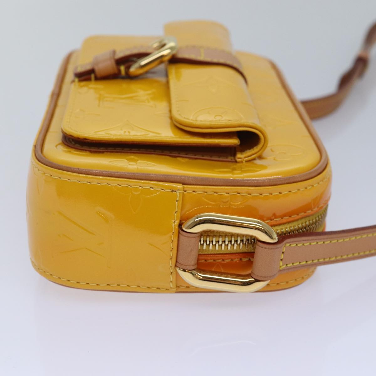 LOUIS VUITTON Monogram Vernis Christy MM Shoulder Bag Jaune M91108 ep4829