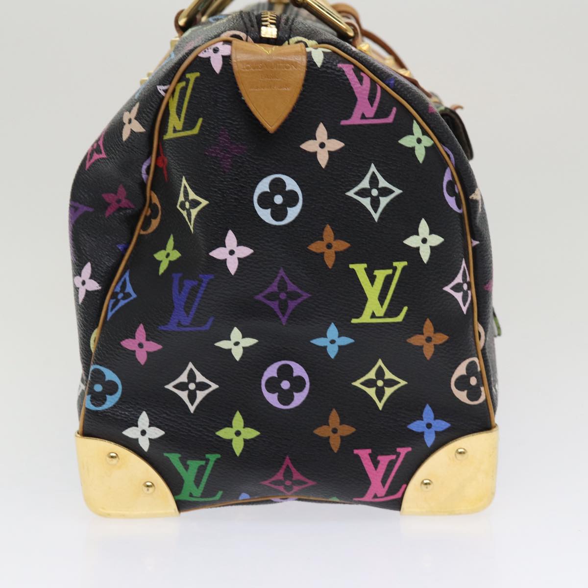 LOUIS VUITTON Monogram Multicolor Speedy 30 Hand Bag Black M92642 LV ep4868