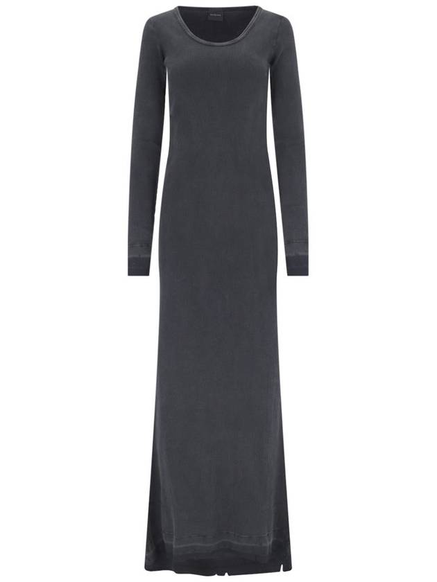 Balenciaga midi dress 791804TQVE11055 WASHED BLACK BLACK