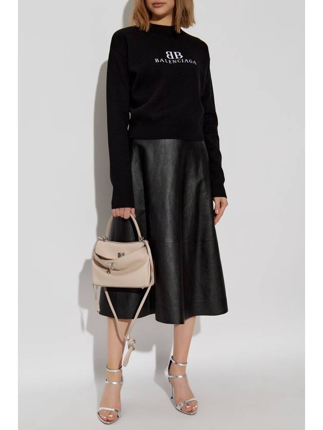 Balenciaga Balenciaga Sweater With Logo, Women's, Black