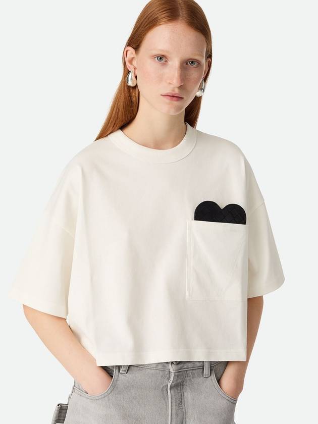Bottega Veneta Pocket Detail Cotton Short Sleeve T-Shirt White