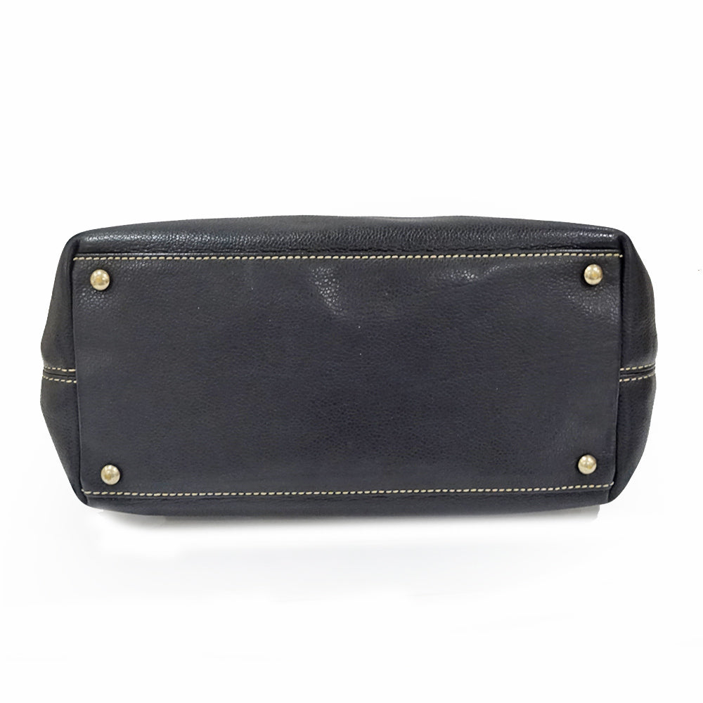 Chanel 2WAY Handbag Black Caviar S Silver G CocoMark