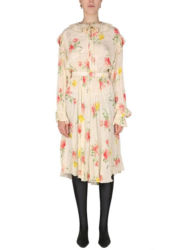 Balenciaga floral long dress