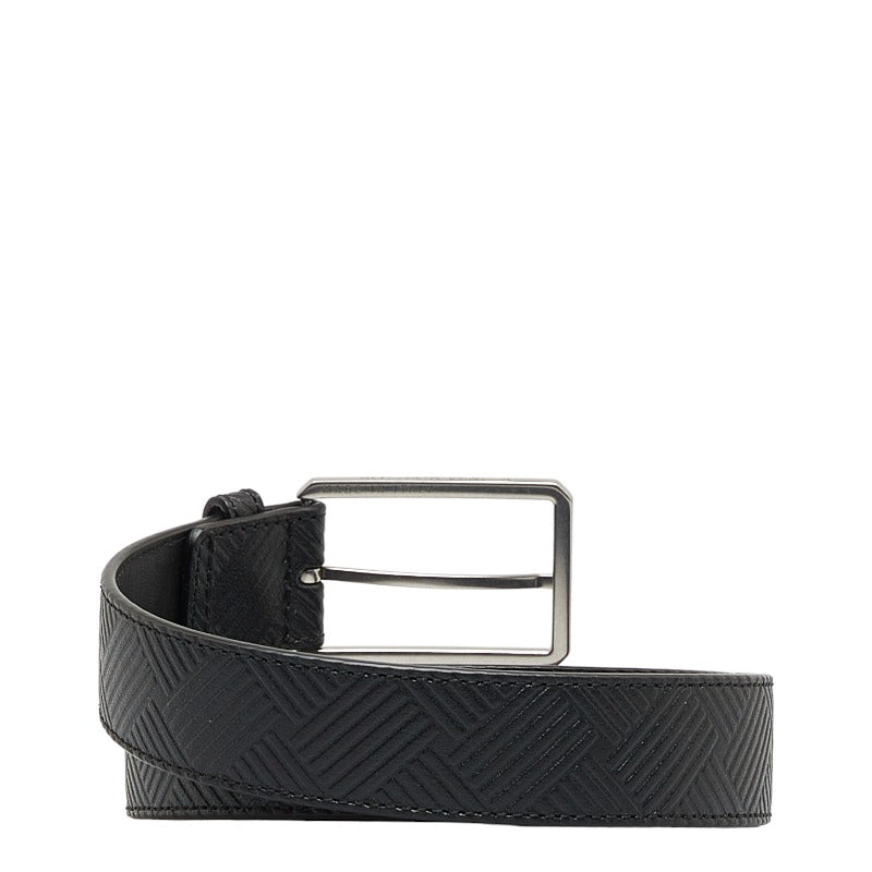 Bottega Veneta Mens Belt in Leather Black 95/38
