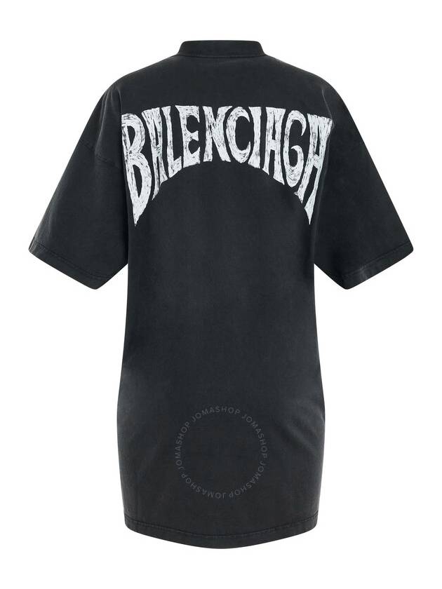 Balenciaga Women's BLACK logo print t-shirt 739037 TPVU4 1569