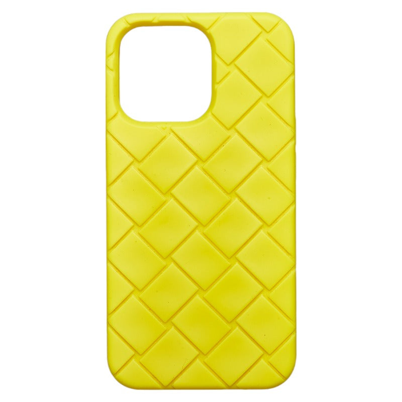 Bottega Veneta Intrecciato IPhone 13 Case in Leather Yellow Ladies