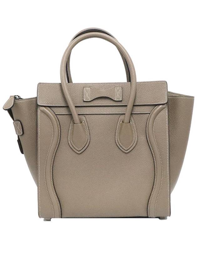 CELINE Celine 189793DRU 09SO Repair Drum Calfskin Micro Luggage Shopper Tote Bag