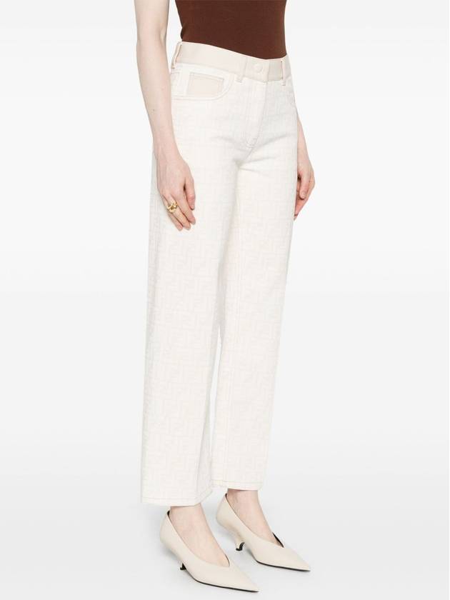 Fendi FF Long Jeans White