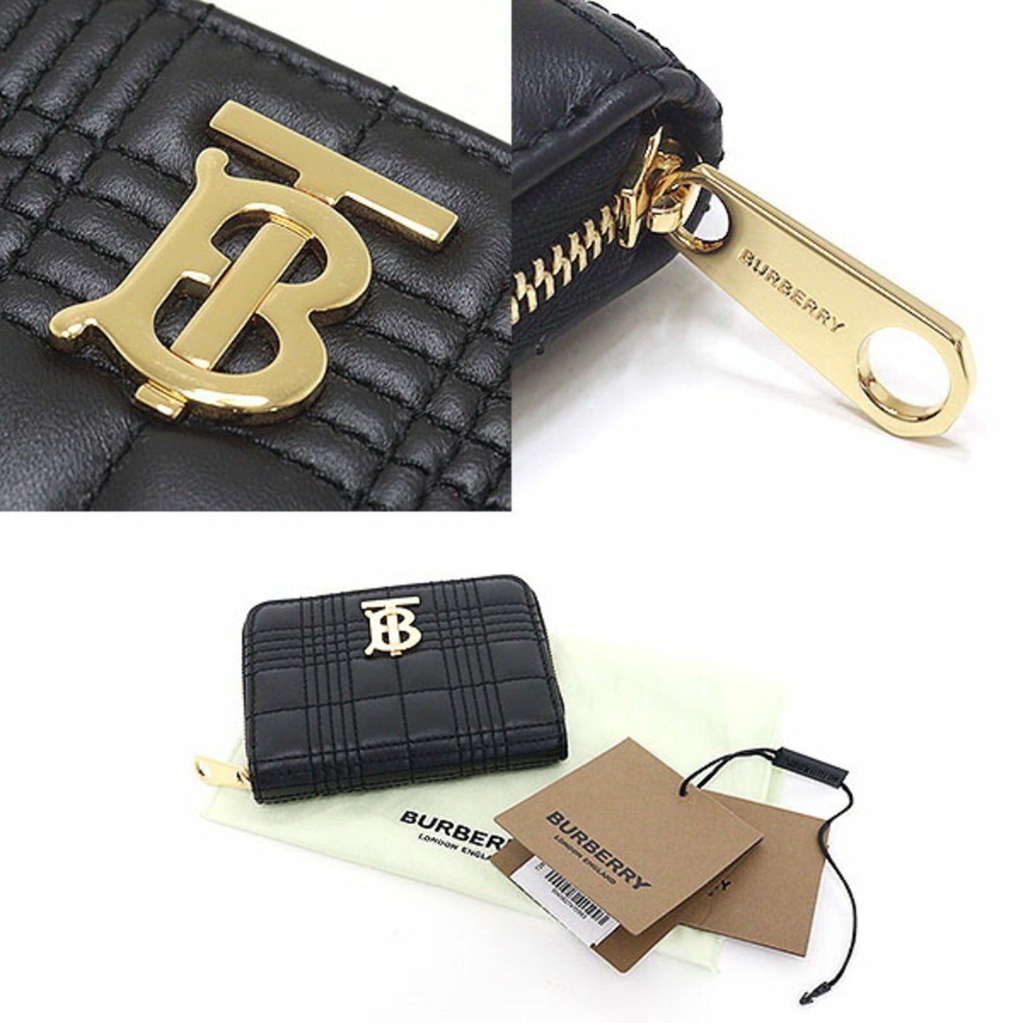 Burberry pink yellow Quilting Leather Wallet (Bi-Fold) ()