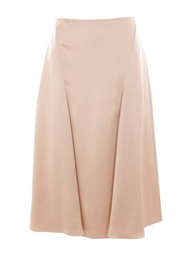 Fendi Silk A-Line Skirt Gold