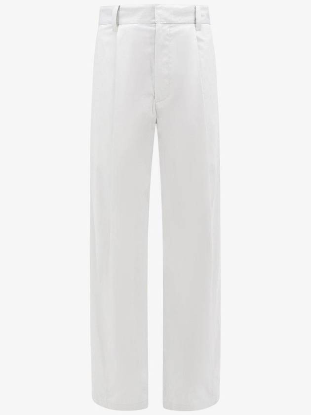 Bottega Veneta Cotton Silk Wide Leg Slacks Cloud