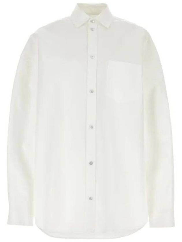 Balenciaga Outerwear Large Fit Shirt White