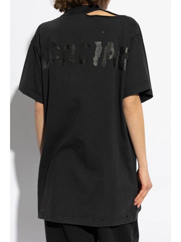 Balenciaga Balenciaga T-shirt With Logo, Women's, Black