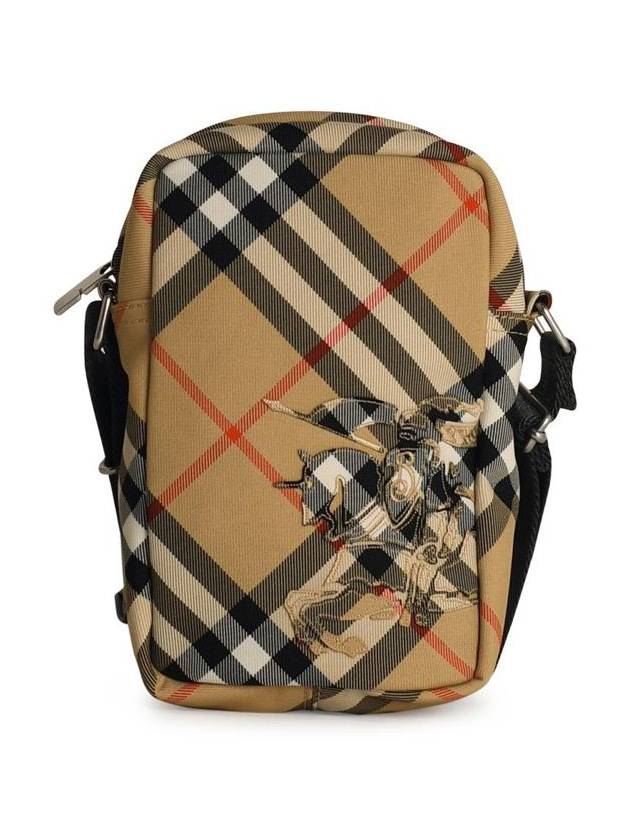 Burberry EKD Appliqué Check Phone Cross Bag Beige
