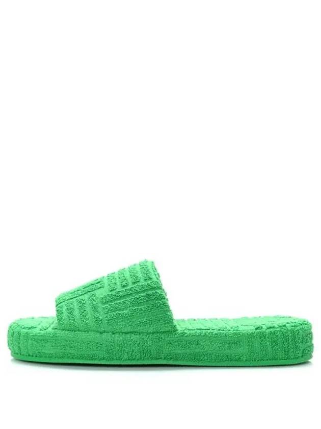 Bottega Veneta Terry Fabric Slippers Green