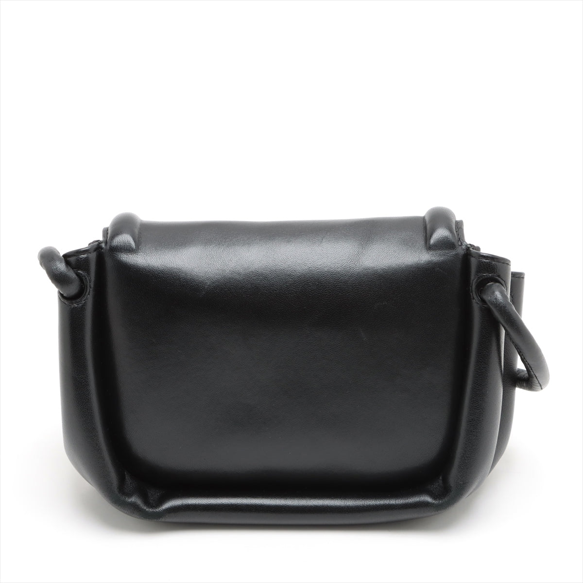 Bottega Veneta Big Leather Shoulder Bag Black Bottega