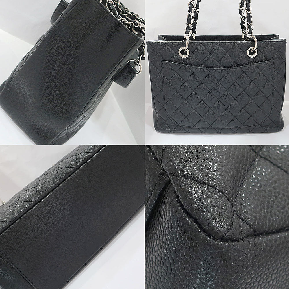 Chanel A50995 Coco Caviar S BK Black/Silver G Women 8th Certificate Box