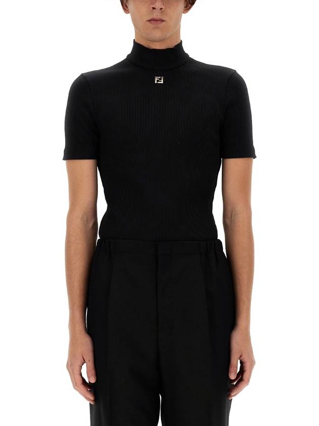 Fendi 24 ss Black Cotton Sweater FY1281AR6SF0QA1 B0021060160