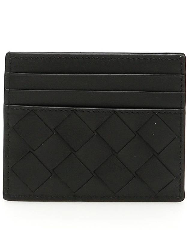 Bottega Veneta Intrecciato Leather Card Wallet Black