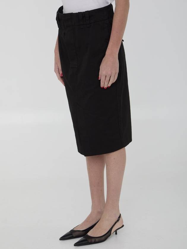 Saint Laurent Midi Skirt 786191Y04VF1376 BLACK