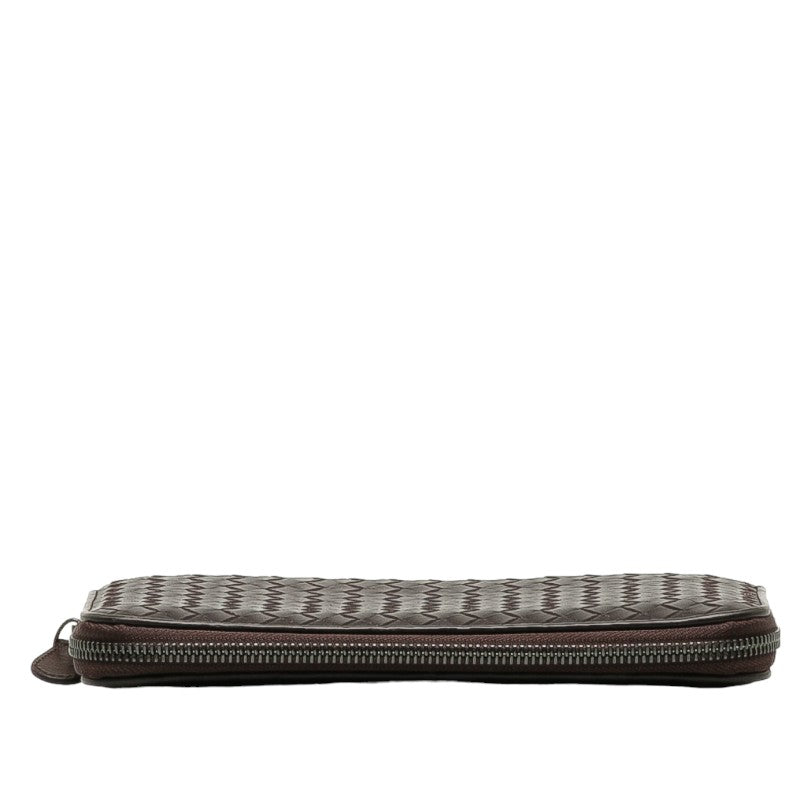 Bottega Veneta Intrecciato Clutch Bag in Leather Black
