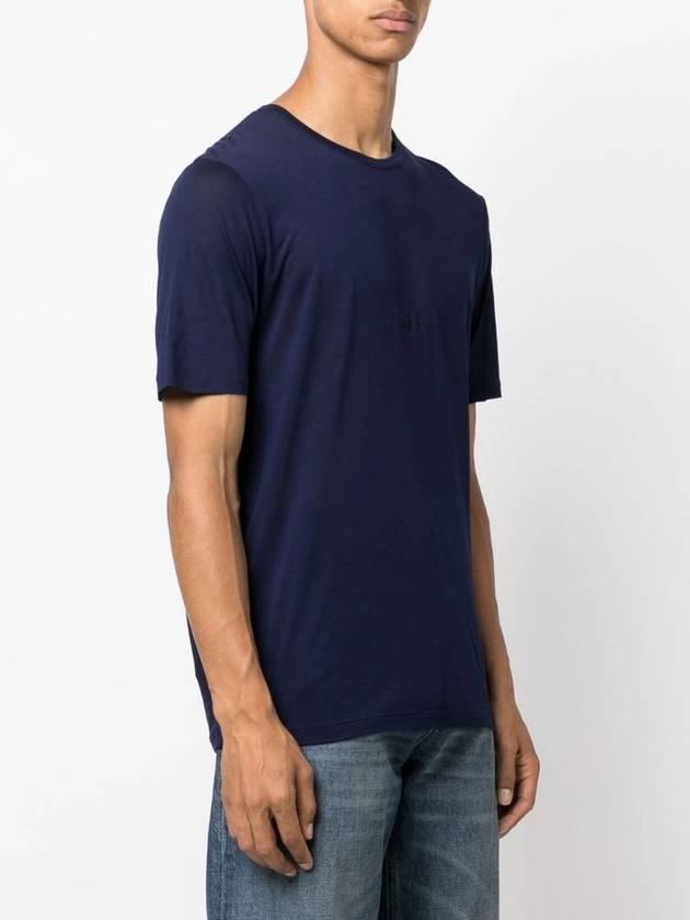 Saint Laurent Basic Short Sleeve T-Shirt Blue
