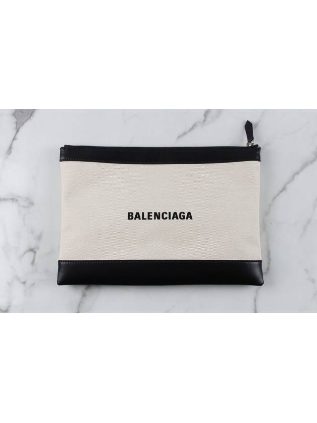 Balenciaga cotton canvas clutch