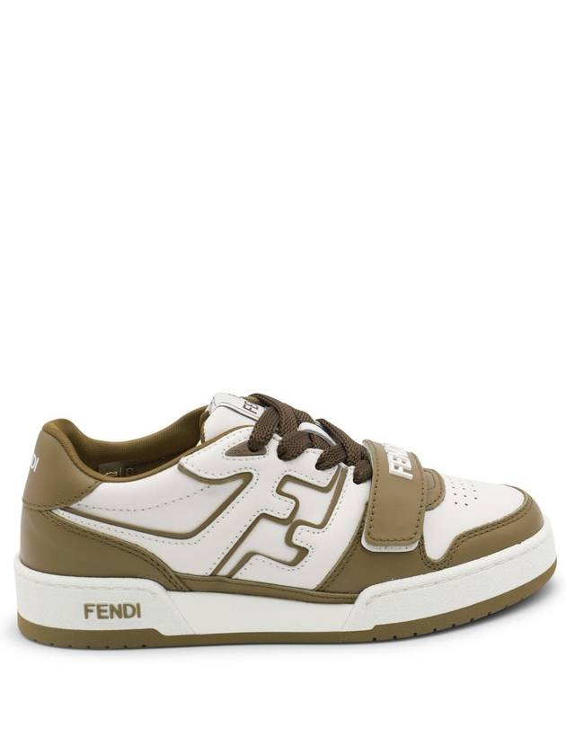 Fendi Women's Match Logo Lettering Low Top Sneakers Green