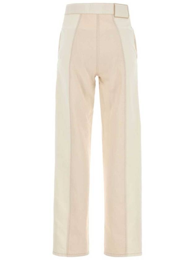 Fendi Two Tone Long Jeans White
