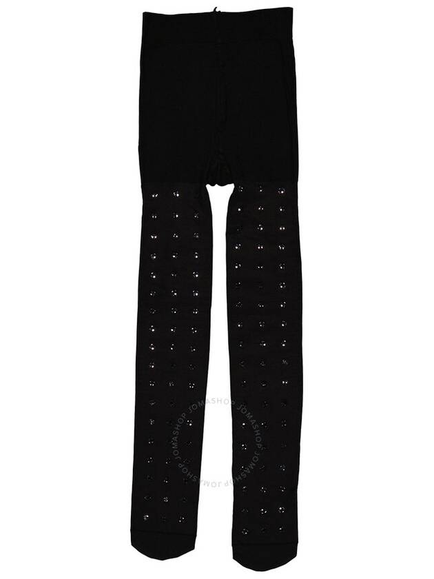 Burberry Burberry Black Crystal Embellished Tights, Size Medium