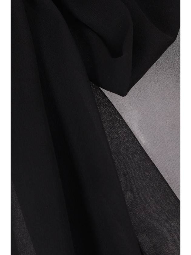 Saint Laurent Silk Muslin Crepe Blouse Black