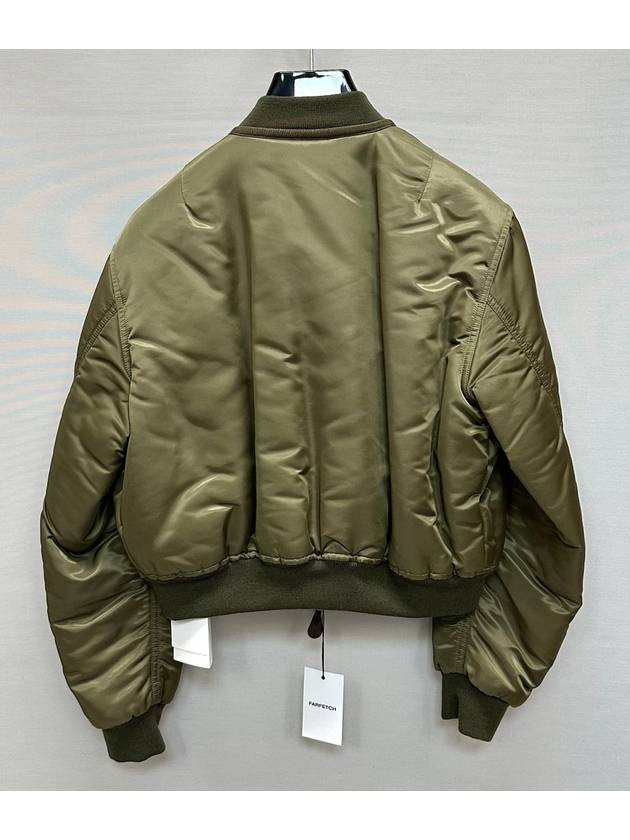 CELINE Nylon Crop Bomber Jacket 38
