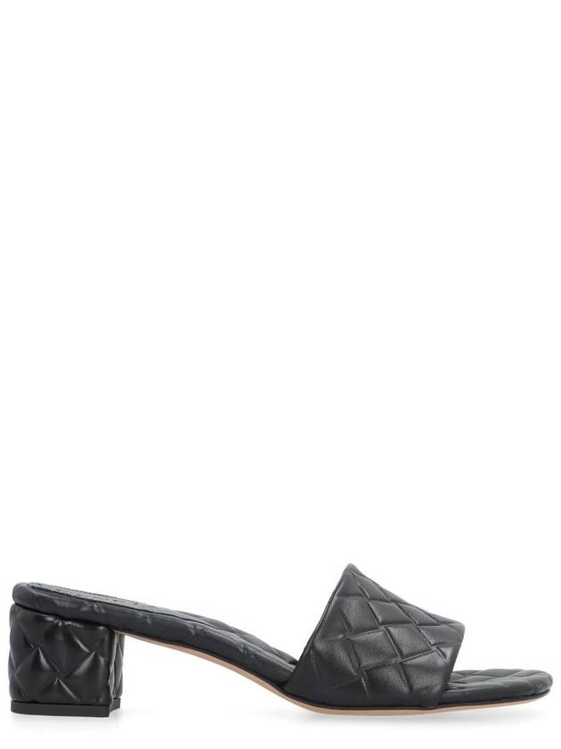 Bottega Veneta Amy Intrecciato Motif Leather Mule Heel Black