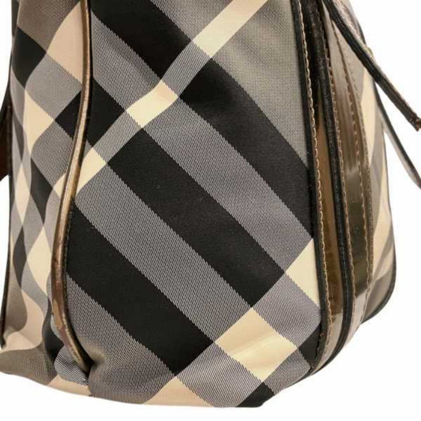 Burberry Nylon Patent Leather Shoulder Bag Tote Bag ()