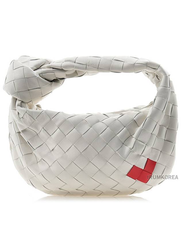 Bottega Veneta Intrecciato Heart Detail Leather Tote Bag White
