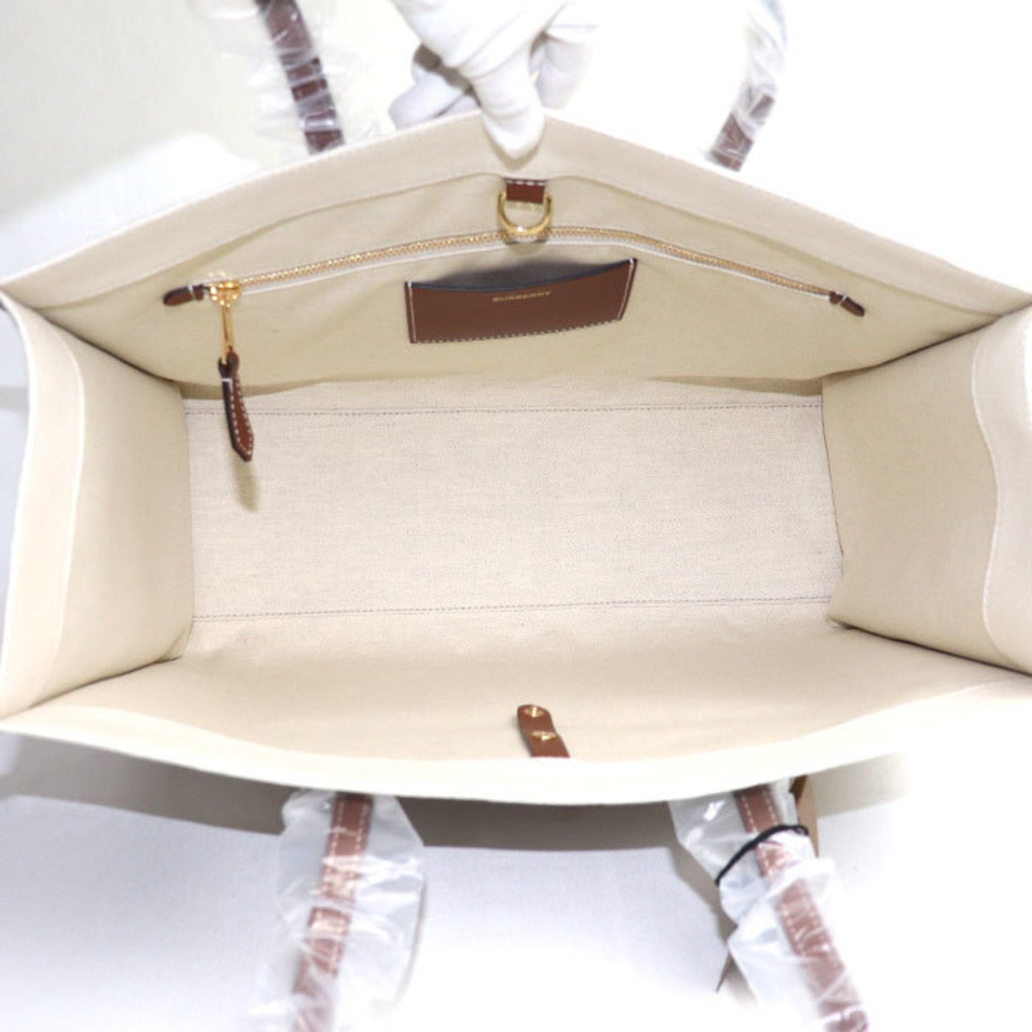 Burberry Canvas Leather Tote Bag ()