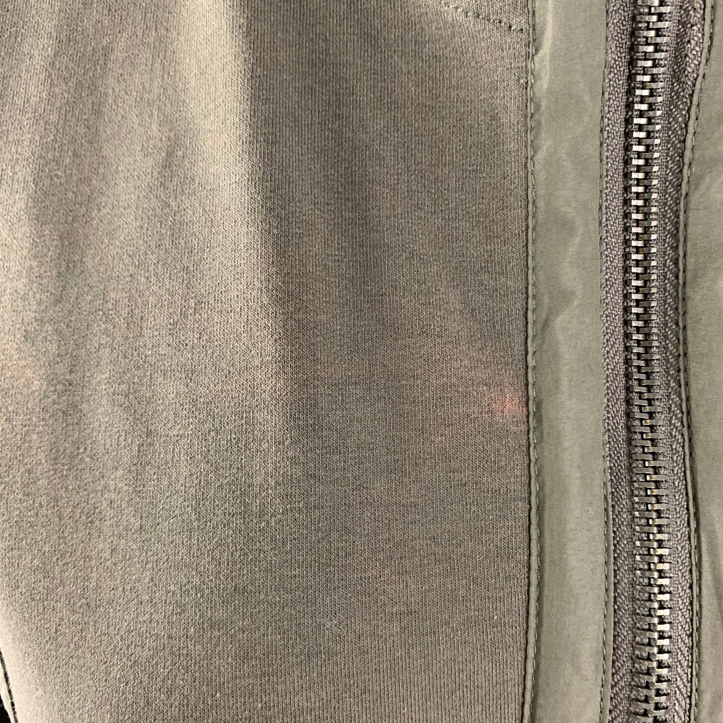 PRADA Size L Olive Mixed Fabrics Hoodie Casual Top