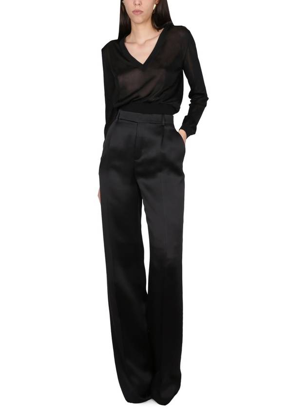Saint Laurent 23 ss Satin Flare Pants 736713Y013G1000 B0020168885
