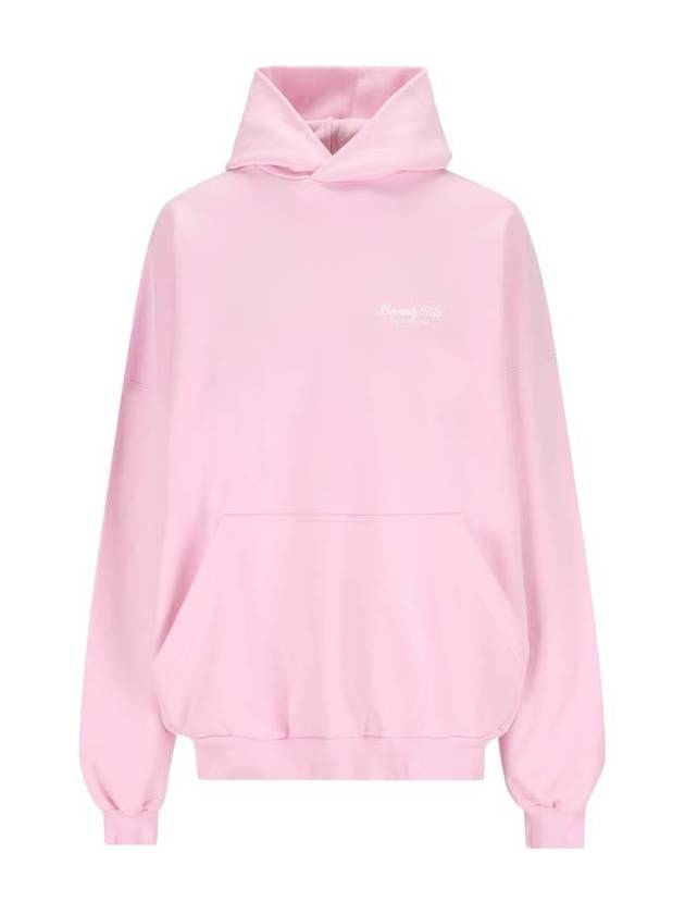 Balenciaga Beverly Hills Embroidered Hooded Top Pink