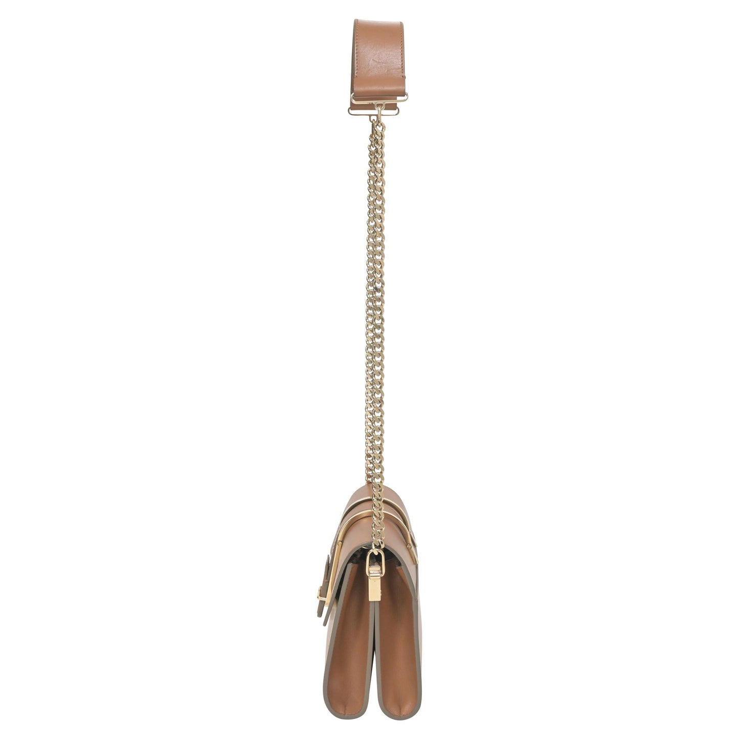 Chloe Small Bronte Flap Bag in Brown Leather