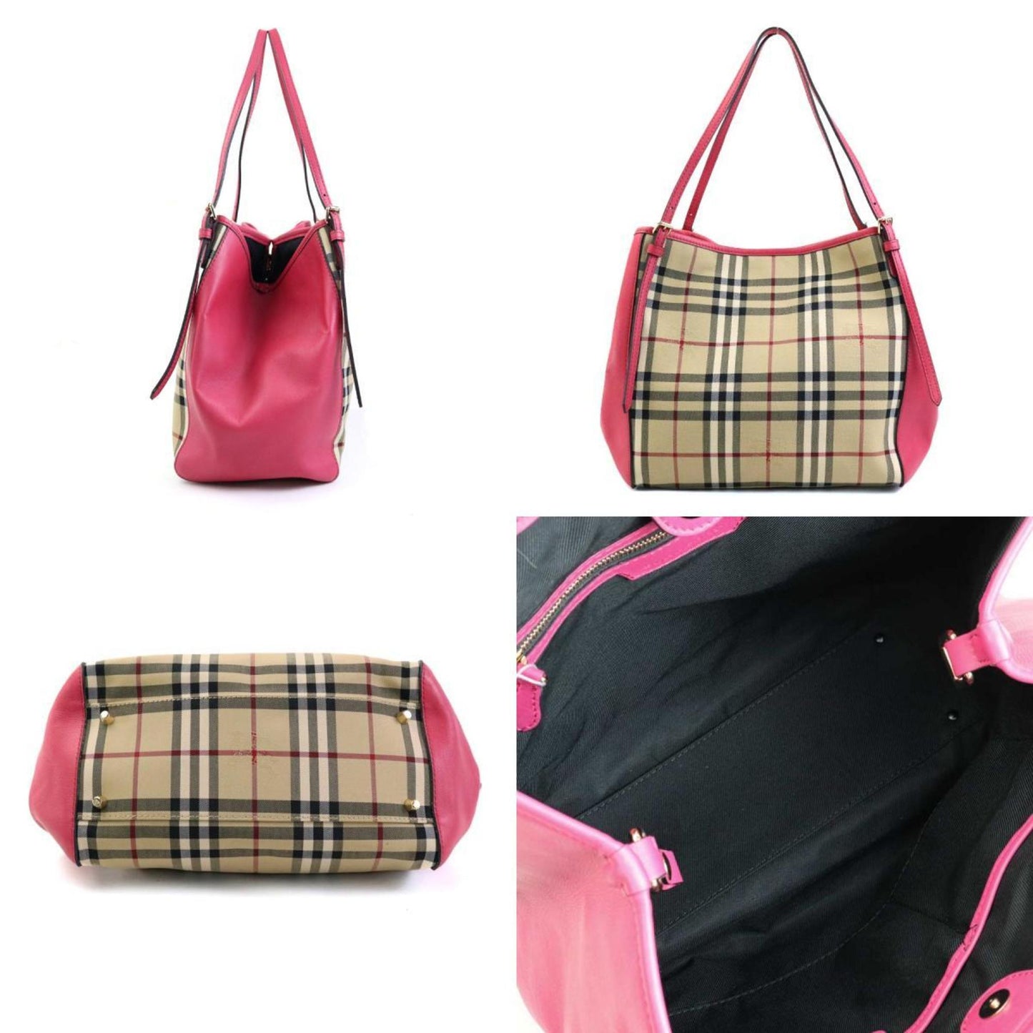 Burberry pink Nylon Canvas Leather Shoulder Bag ()
