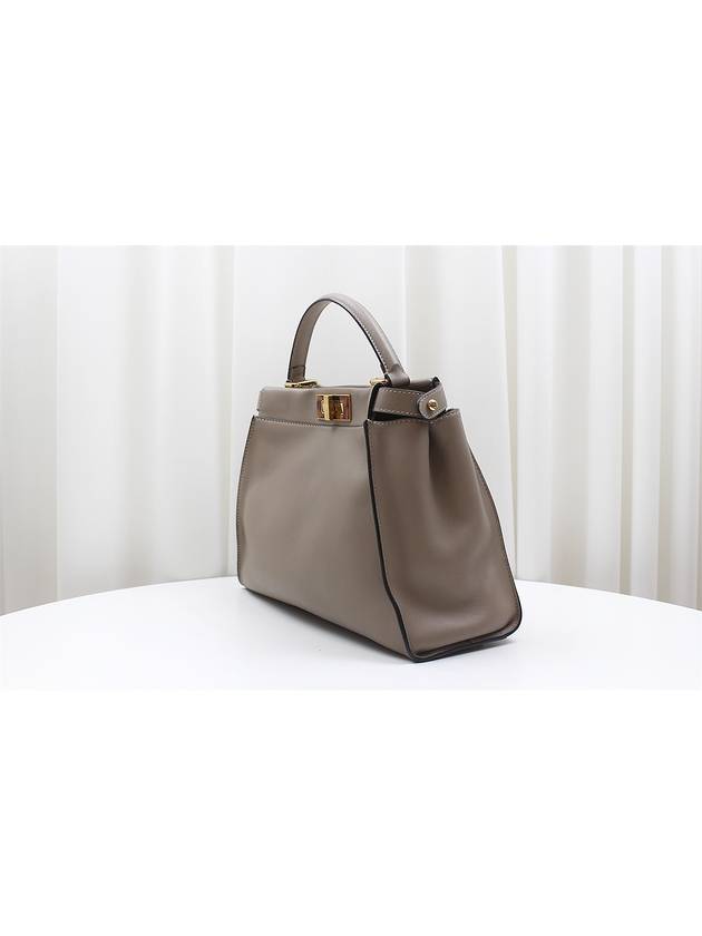 Fendi Etoff Peekaboo medium tote shoulder bag beige 8BN290