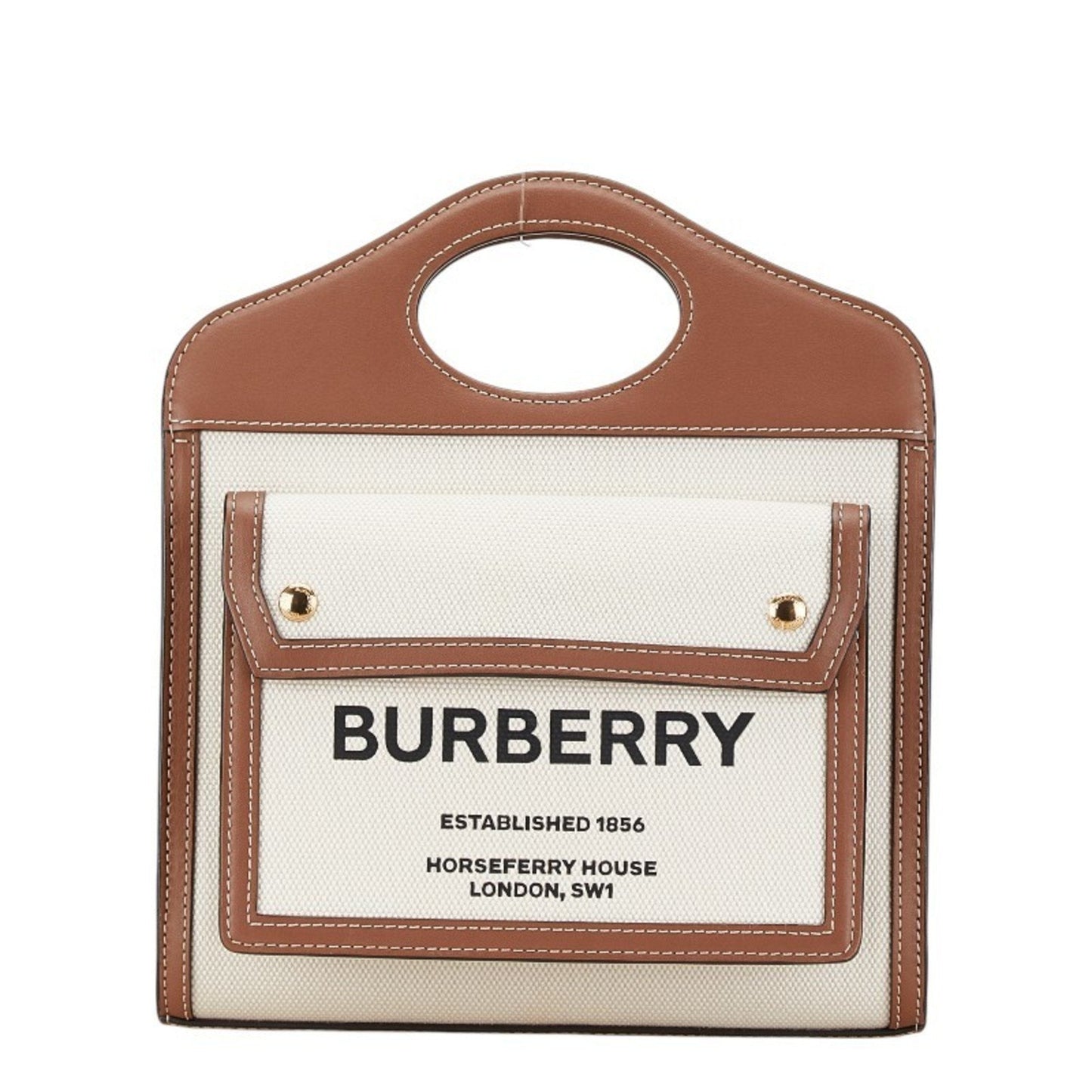 Burberry Canvas Leather Handbag Shoulder Bag ()