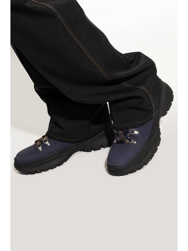 Burberry Burberry Suede Ankle Boots Scoot, Men's, Navy Blue